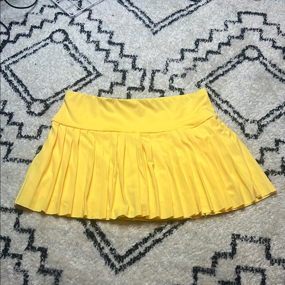 SHEIN Sunny Yellow Skater Mini Skirt